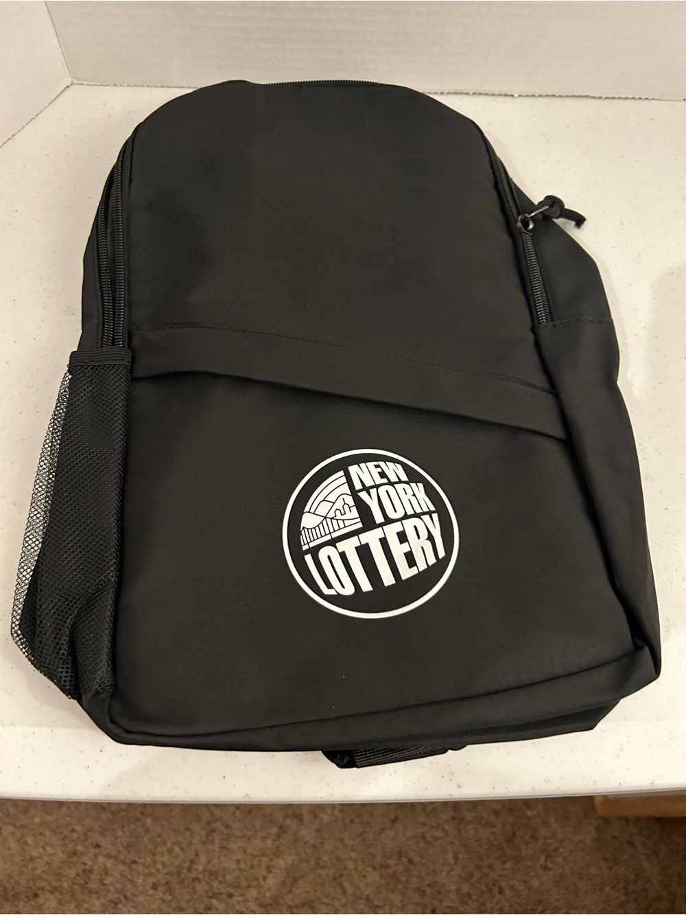 New York State lottery logo cross body/sling bag black New